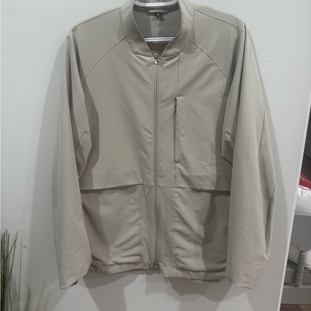 Men's Beige Bomber Lululemon jacket size large
